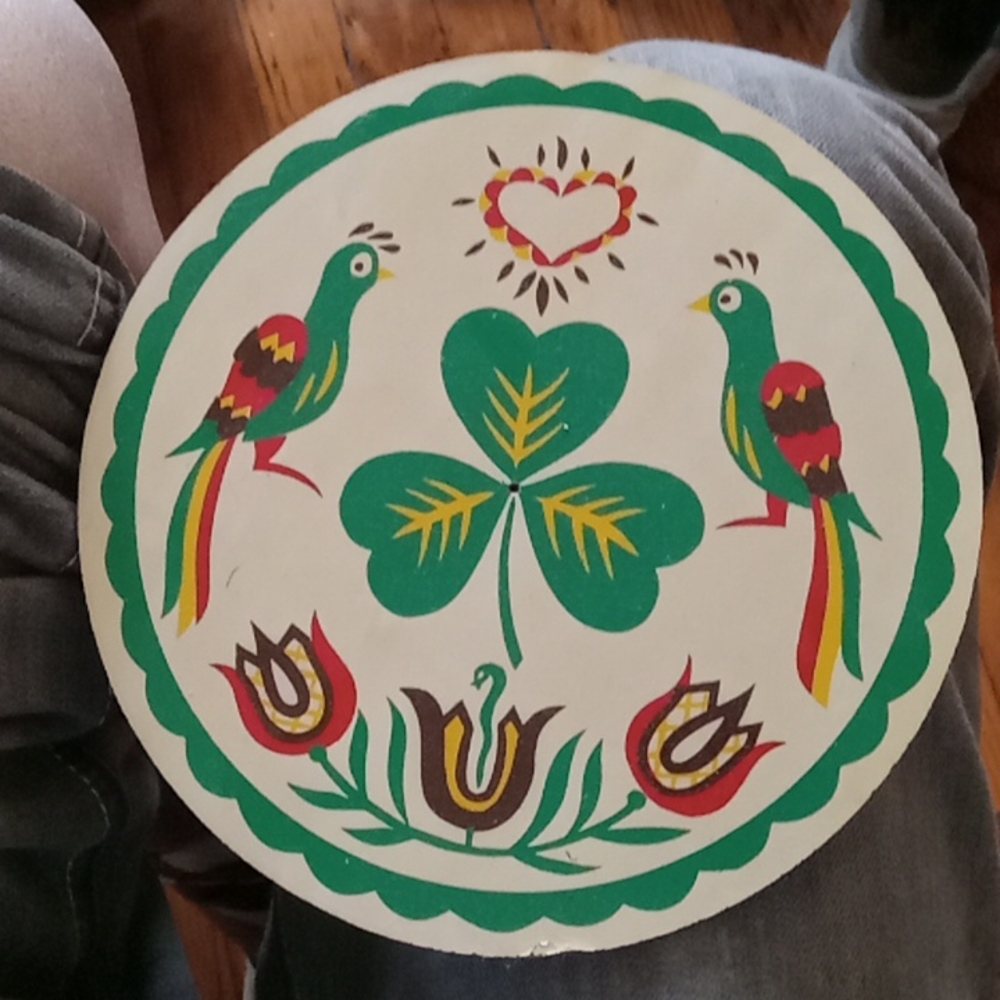 A round piece of boho art,